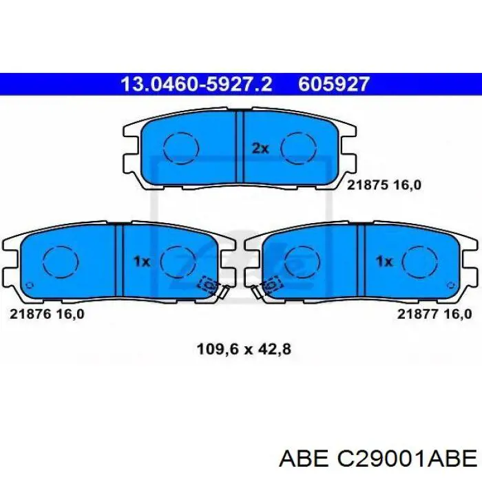 Sapatas do freio traseiras de disco ABE C29001ABE preço, a partir de 26,01 USD