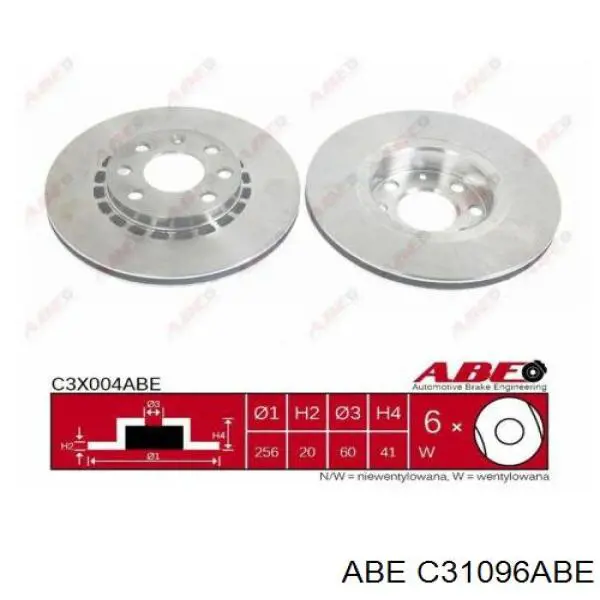 Compre C31096ABE ABE Disco do freio dianteiro