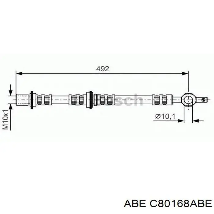 Compre C80168ABE ABE Mangueira do freio dianteira