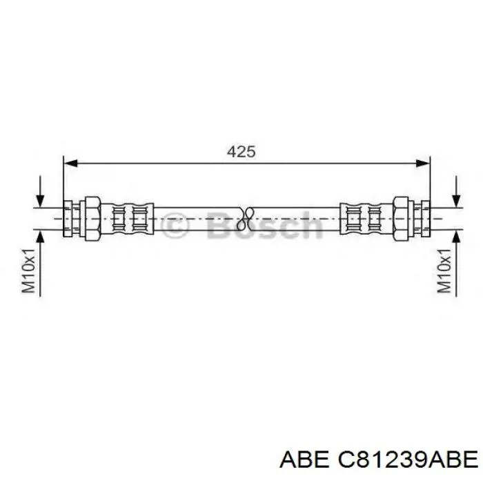Compre C81239ABE ABE Mangueira do freio traseira