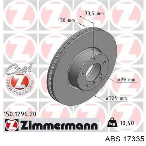 Compre 17335 ABS Disco do freio dianteiro
