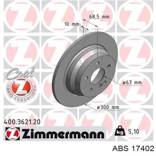 Compre 17402 ABS Disco do freio traseiro