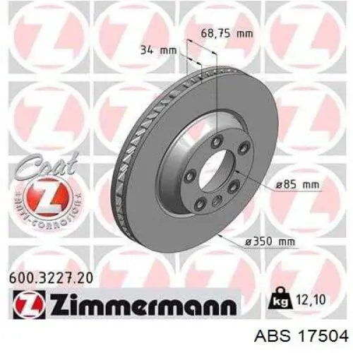 Compre 17504 ABS Disco do freio dianteiro