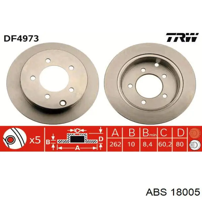 Compre 18005 ABS Disco do freio traseiro