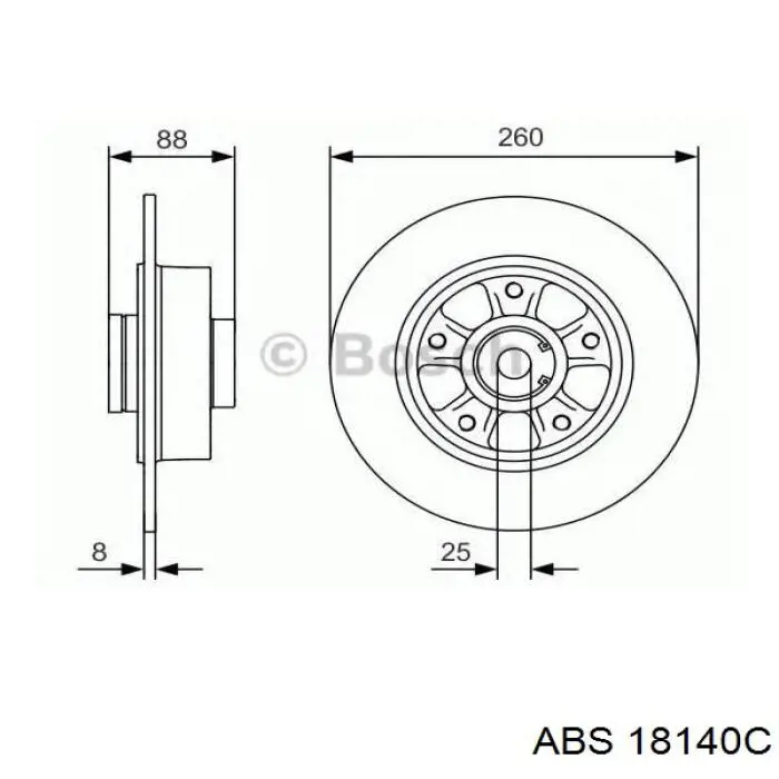 Compre 18140C ABS Disco do freio traseiro