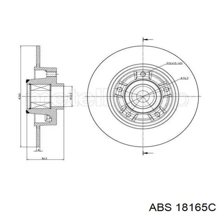 Disco do freio traseiro ABS 18165C preço, a partir de 69,17 USD