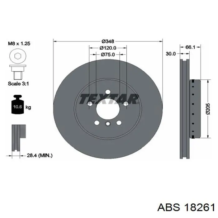 Compre 18261 ABS Disco do freio dianteiro
