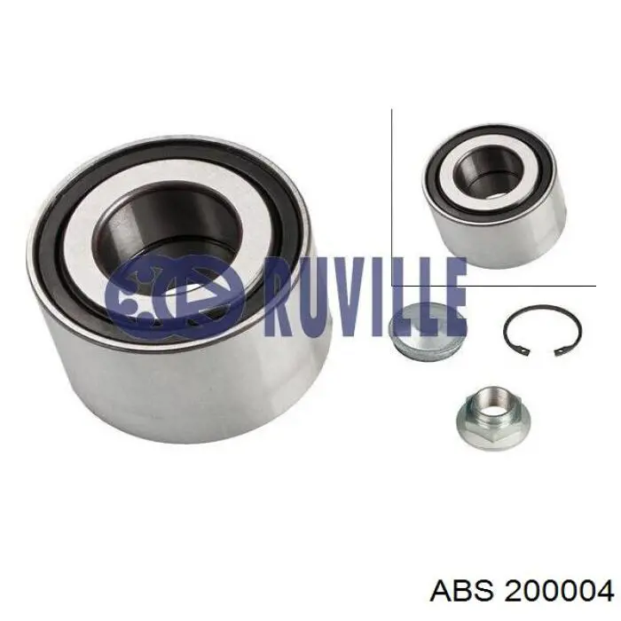 Compre 200004 ABS Rolamento de cubo traseiro