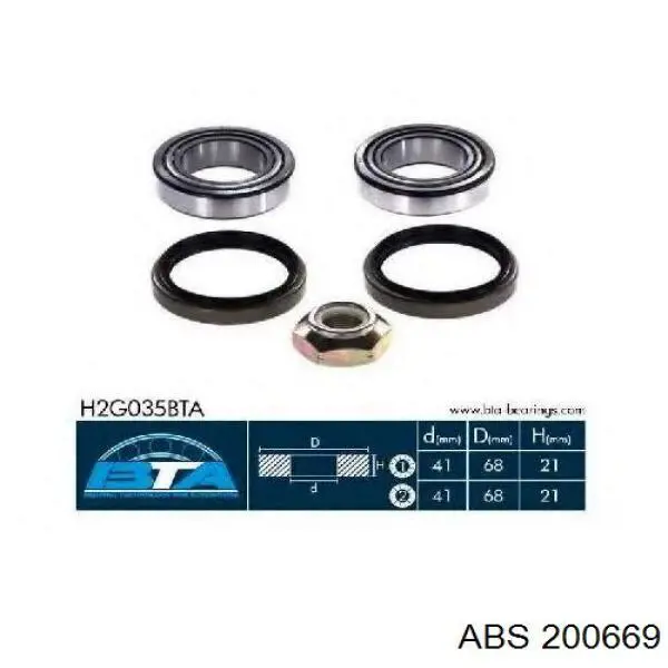 Compre 200669 ABS Rolamento de cubo traseiro