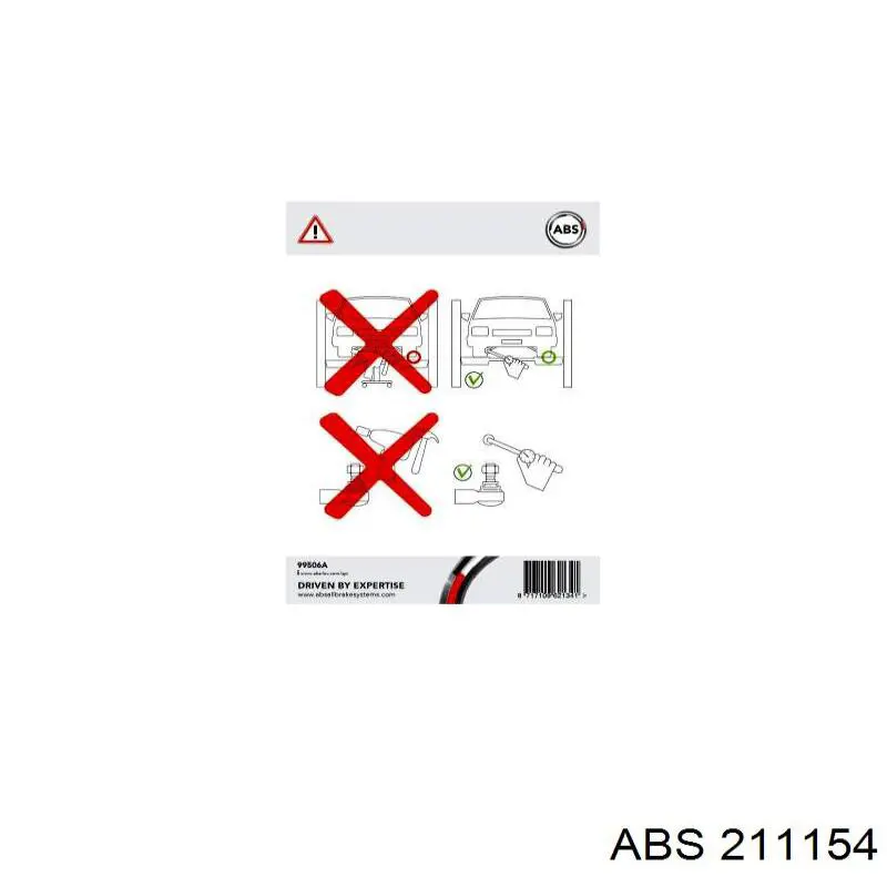 Compre 211154 ABS Braço oscilante inferior esquerdo de suspensão dianteira