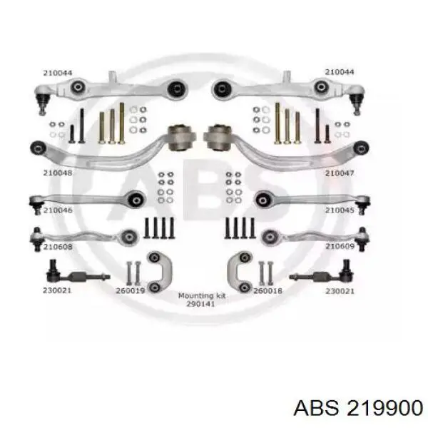 Kit de braços oscilantes de suspensão dianteira ABS 219900 preço, a partir de 258,95 USD