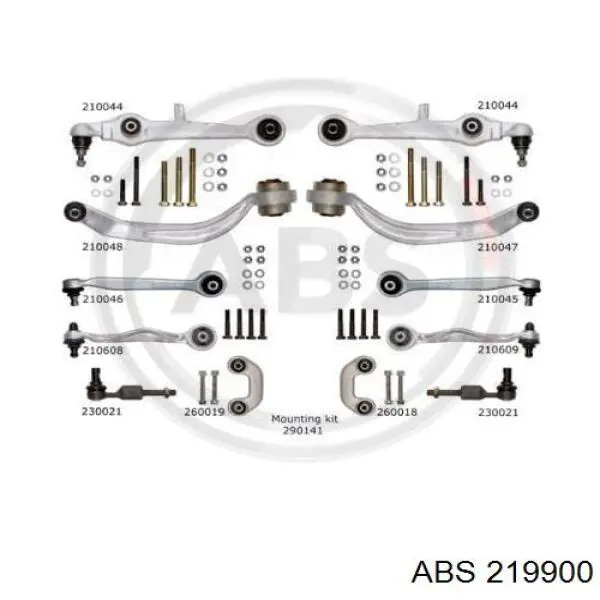 Compre 219900 ABS Kit de braços oscilantes de suspensão dianteira