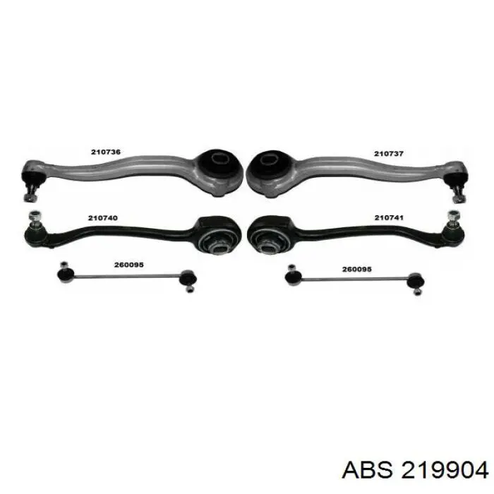 219904 ABS Kit de braços oscilantes de suspensão dianteira