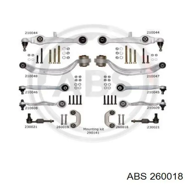 Montante direito de estabilizador dianteiro ABS 260018 preço, a partir de 16,17 USD