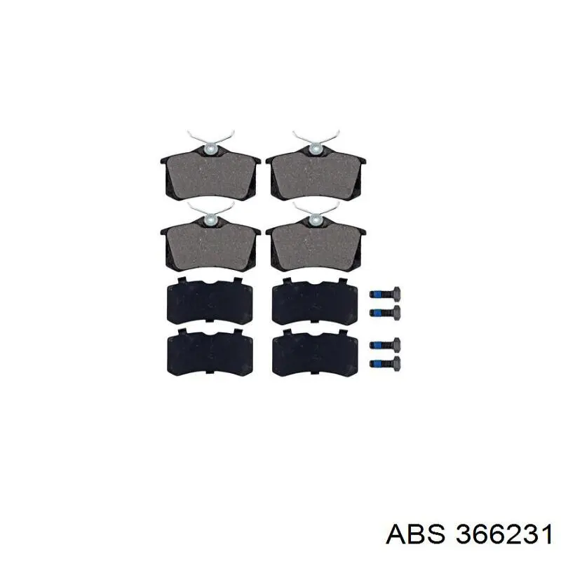 Compre 366231 ABS Sapatas do freio traseiras de disco