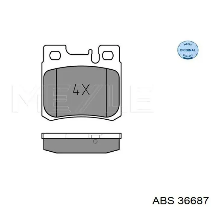 Sapatas do freio traseiras de disco ABS 36687 preço, a partir de 18,48 USD