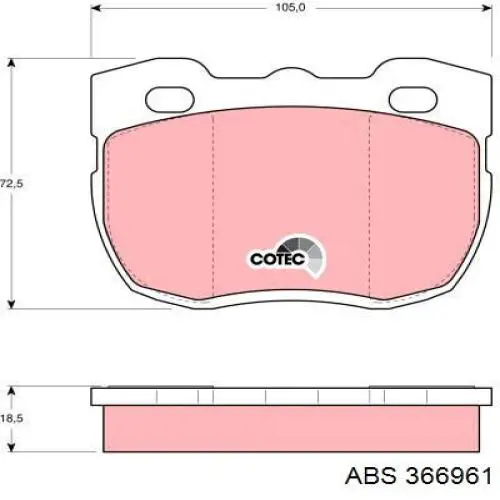 Sapatas do freio dianteiras de disco ABS 366961 preço, a partir de 34,83 USD