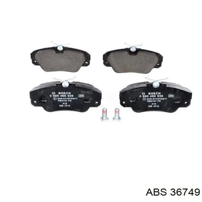 Compre 36749 ABS Sapatas do freio dianteiras de disco