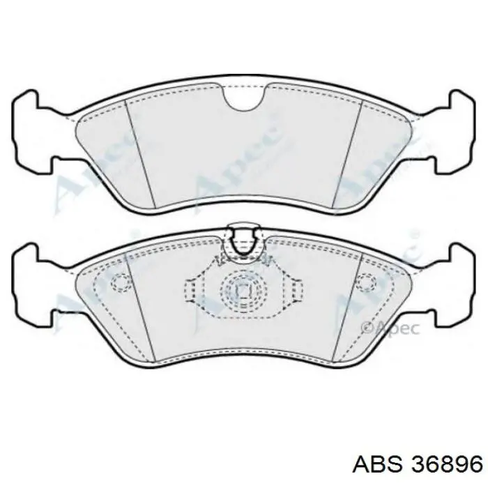 Compre 36896 ABS Sapatas do freio dianteiras de disco