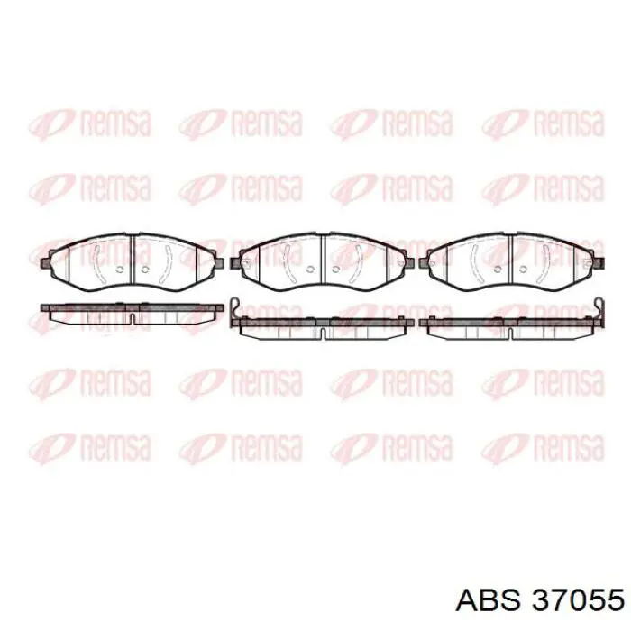 Compre 37055 ABS Sapatas do freio dianteiras de disco
