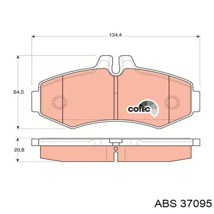 Compre 37095 ABS Sapatas do freio dianteiras de disco
