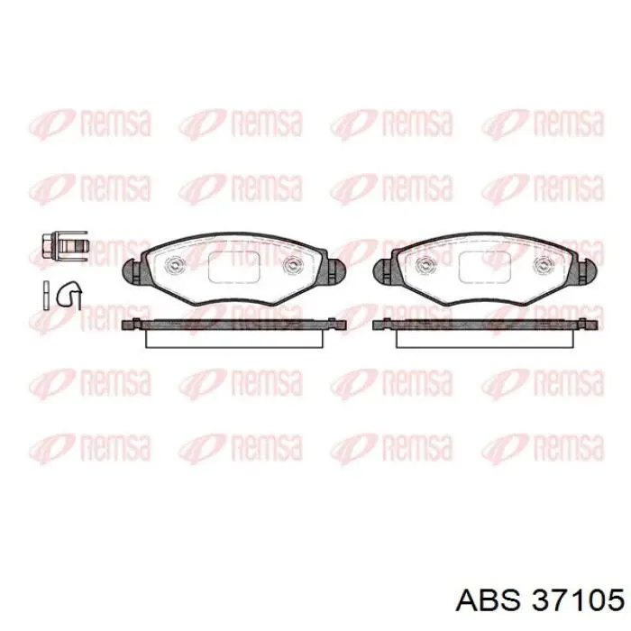 Compre 37105 ABS Sapatas do freio dianteiras de disco