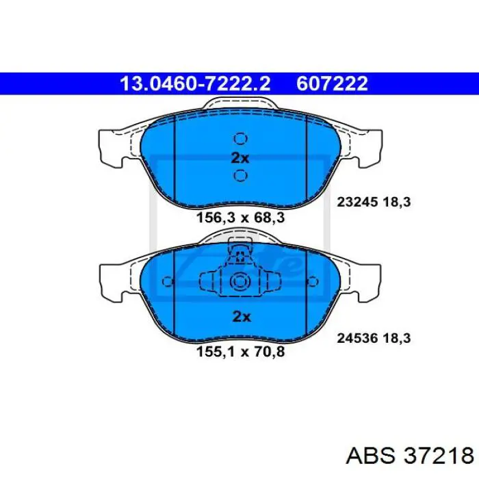 Compre 37218 ABS Sapatas do freio dianteiras de disco
