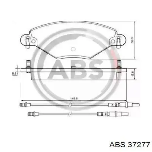 Sapatas do freio dianteiras de disco ABS 37277 preço, a partir de 33,32 USD