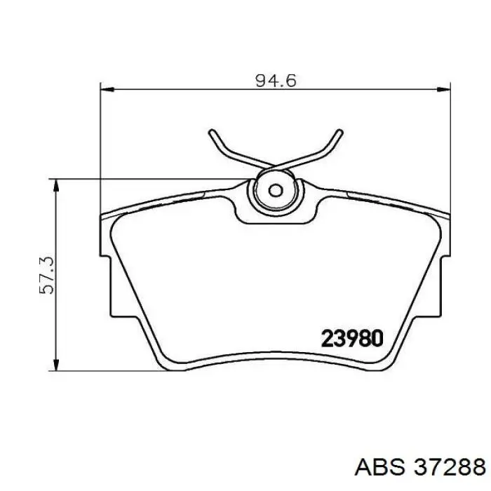 Compre 37288 ABS Sapatas do freio traseiras de disco
