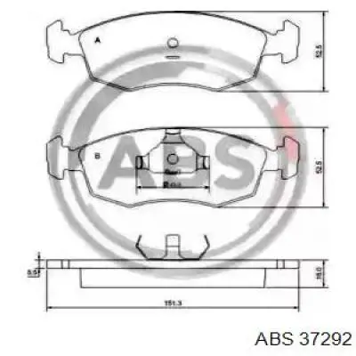 Compre 37292 ABS Sapatas do freio dianteiras de disco