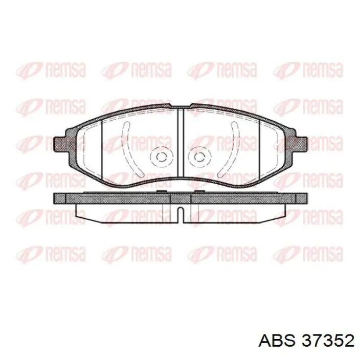 Sapatas do freio dianteiras de disco ABS 37352 preço, a partir de 25,64 USD