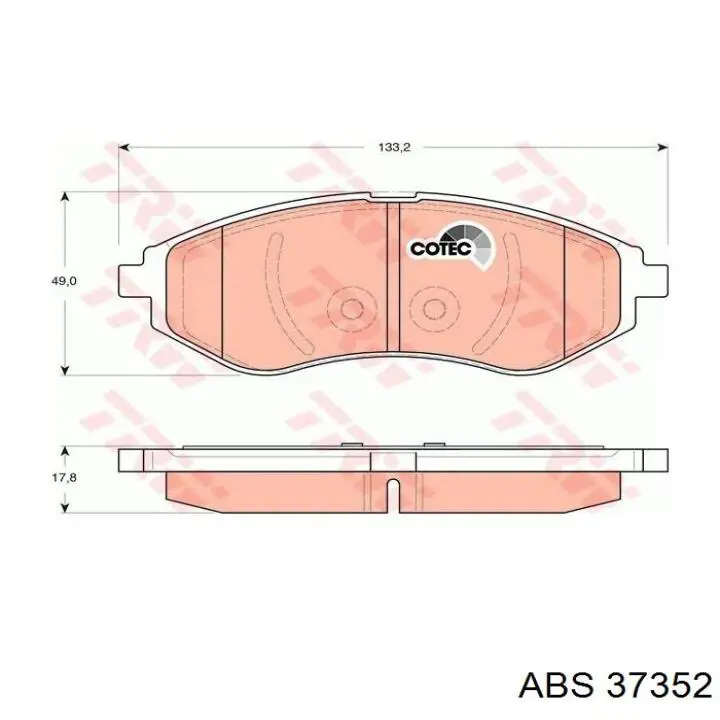 Compre 37352 ABS Sapatas do freio dianteiras de disco