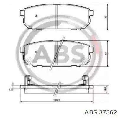 Sapatas do freio traseiras de disco ABS 37362 preço, a partir de 25,69 USD