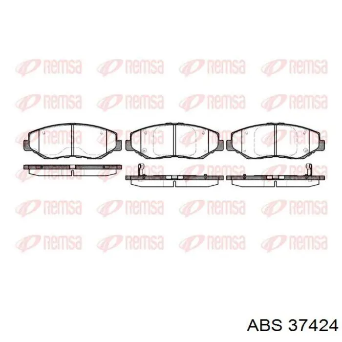 Sapatas do freio dianteiras de disco ABS 37424 preço, a partir de 36,86 USD