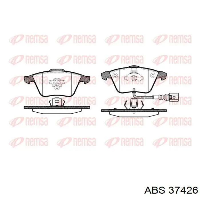 Compre 37426 ABS Sapatas do freio dianteiras de disco
