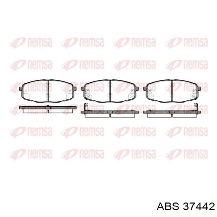 Compre 37442 ABS Sapatas do freio dianteiras de disco
