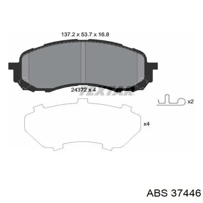 Compre 37446 ABS Sapatas do freio dianteiras de disco