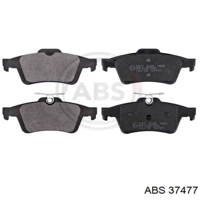 Compre 37477 ABS Sapatas do freio traseiras de disco