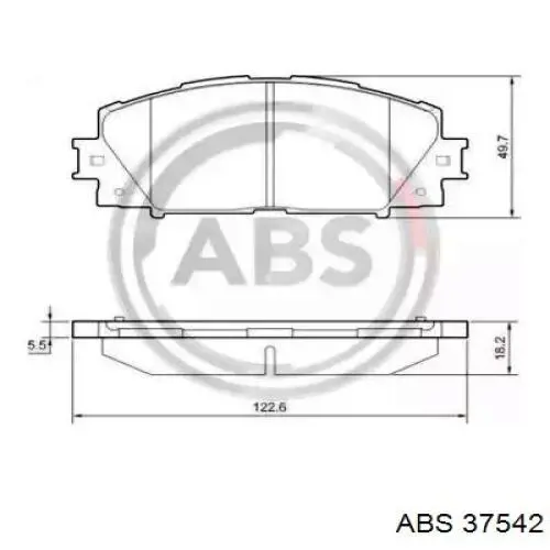 Sapatas do freio dianteiras de disco ABS 37542 preço, a partir de 32,49 USD