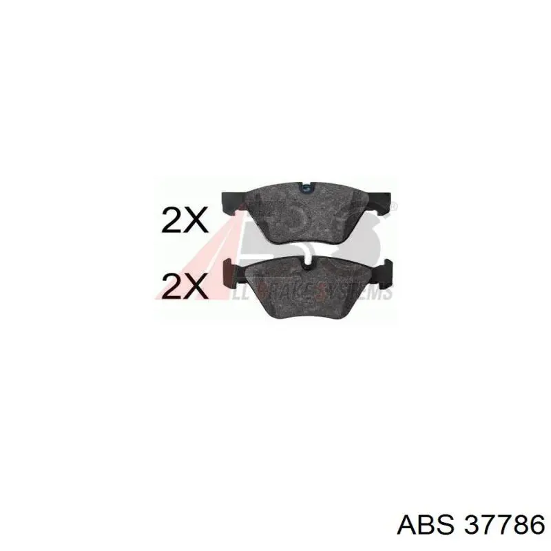 Compre 37786 ABS Sapatas do freio dianteiras de disco