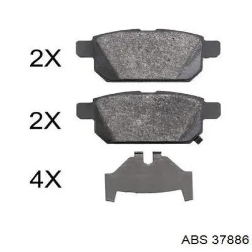 Sapatas do freio traseiras de disco ABS 37886 preço, a partir de 26,92 USD