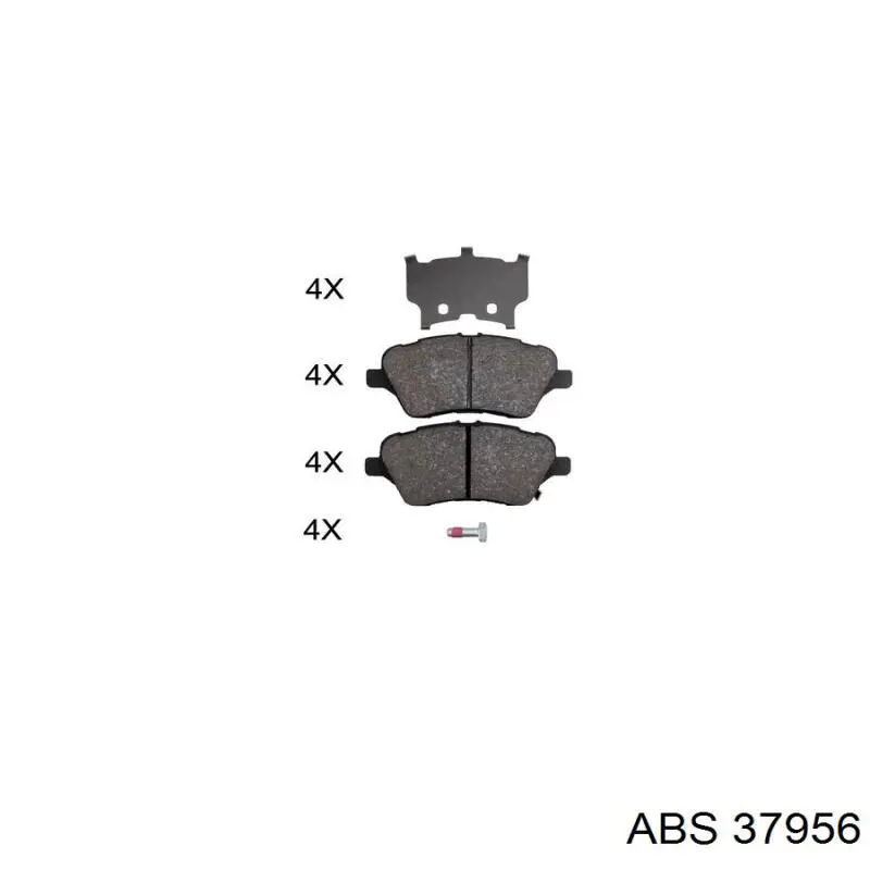 Sapatas do freio dianteiras de disco ABS 37956 preço, a partir de 34,41 USD