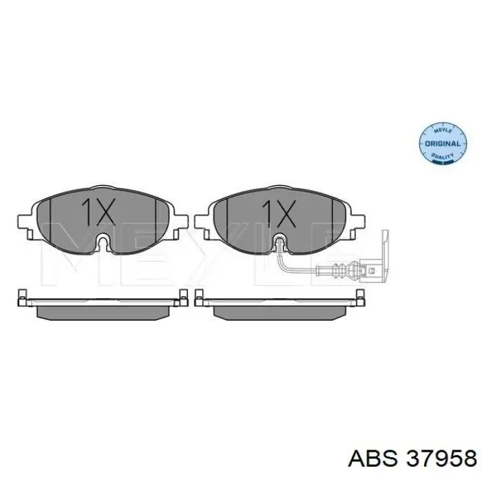 Compre 37958 ABS Sapatas do freio dianteiras de disco