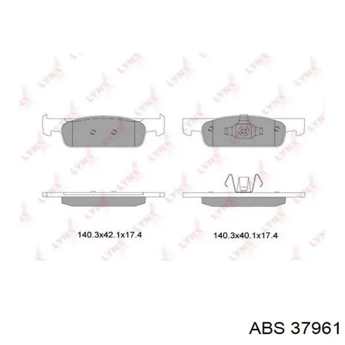 Compre 37961 ABS Sapatas do freio dianteiras de disco