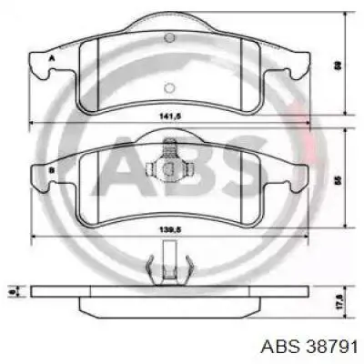 Sapatas do freio traseiras de disco ABS 38791 preço, a partir de 25,61 USD