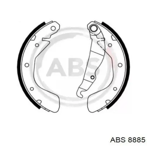 Compre 8885 ABS Sapatas do freio traseiras de tambor