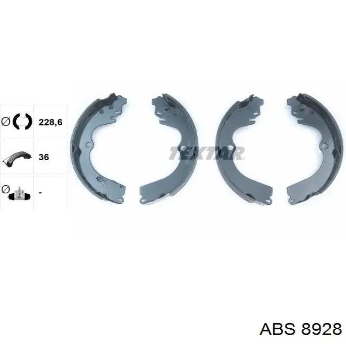 Sapatas do freio traseiras de tambor ABS 8928 preço, a partir de 34,88 USD