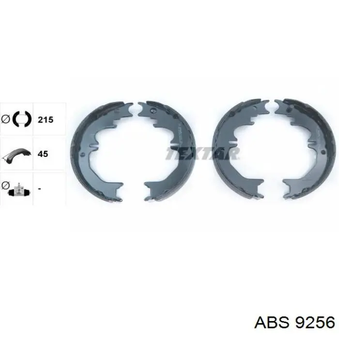 Compre 9256 ABS Sapatas do freio de estacionamento
