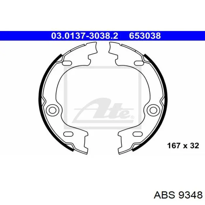 Sapatas do freio de estacionamento ABS 9348 preço, a partir de 24,61 USD