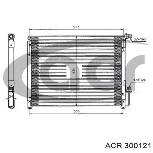 Compre 300121 ACR Radiador de aparelho de ar condicionado